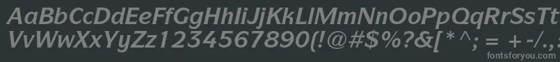 ItcsymbolstdBolditalic Font – Gray Fonts on Black Background