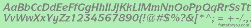 フォントItcsymbolstdBolditalic – 緑の背景に灰色の文字