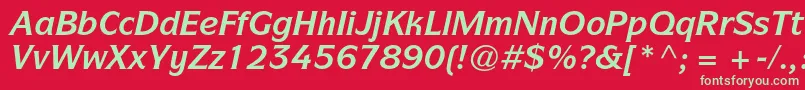 ItcsymbolstdBolditalic Font – Green Fonts on Red Background