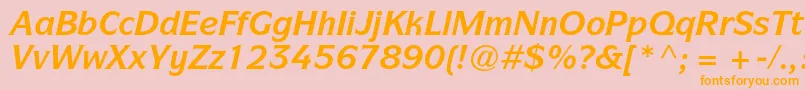 ItcsymbolstdBolditalic Font – Orange Fonts on Pink Background