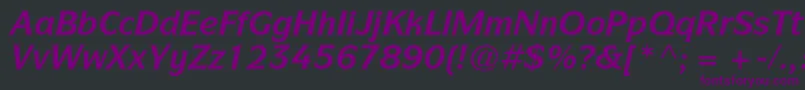 ItcsymbolstdBolditalic Font – Purple Fonts on Black Background