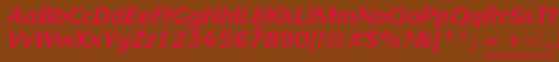 ItcsymbolstdBolditalic Font – Red Fonts on Brown Background