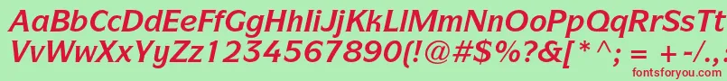 ItcsymbolstdBolditalic Font – Red Fonts on Green Background