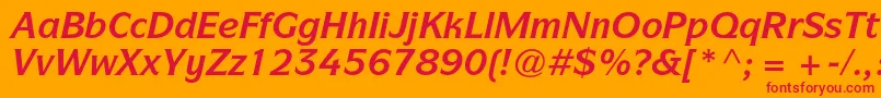 ItcsymbolstdBolditalic Font – Red Fonts on Orange Background