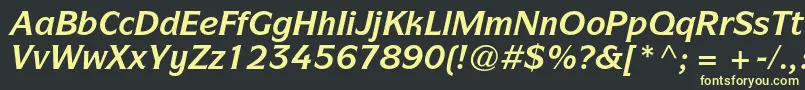 ItcsymbolstdBolditalic Font – Yellow Fonts on Black Background