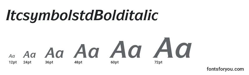 ItcsymbolstdBolditalic Font Sizes