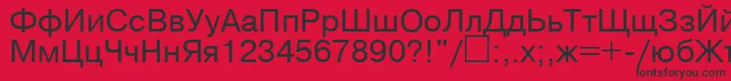 フォントCompactbook – 赤い背景に黒い文字