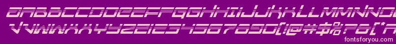 Unitedplanetshalfital-Schriftart – Rosa Schriften auf violettem Hintergrund