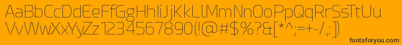 EsphimereThin Font – Black Fonts on Orange Background