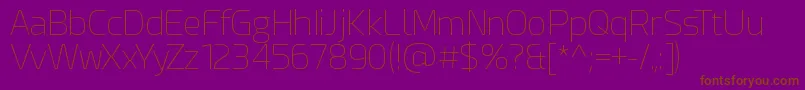Więcej informacji o czcionce EsphimereThin Czcionka EsphimereThin – brązowe czcionki na fioletowym tle