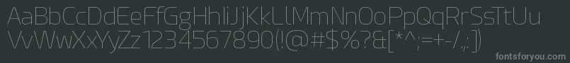 Шрифт EsphimereThin – серые шрифты на чёрном фоне