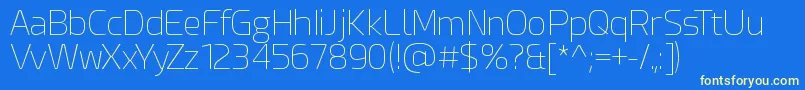 EsphimereThin Font – Yellow Fonts on Blue Background