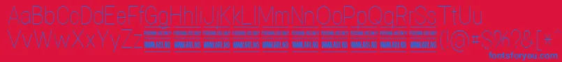 SpecifypersonalConthin Font – Blue Fonts on Red Background