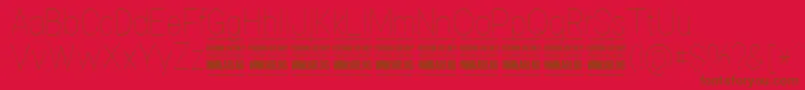 SpecifypersonalConthin-Schriftart – Braune Schriften auf rotem Hintergrund
