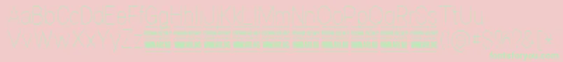 フォントSpecifypersonalConthin – ピンクの背景に緑の文字