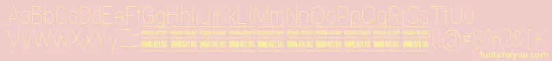 SpecifypersonalConthin-Schriftart – Gelbe Schriften auf rosa Hintergrund
