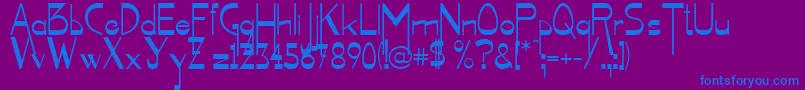 Geisha Font – Blue Fonts on Purple Background