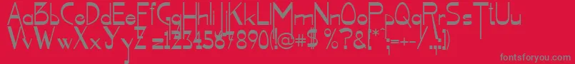 Geisha Font – Gray Fonts on Red Background
