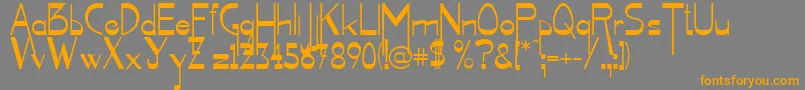 Geisha Font – Orange Fonts on Gray Background
