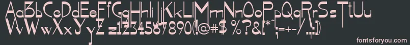 Geisha Font – Pink Fonts on Black Background