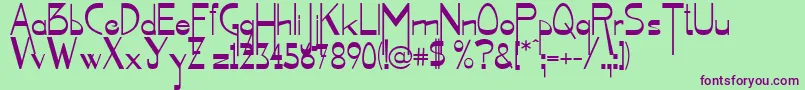 Geisha Font – Purple Fonts on Green Background