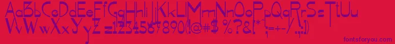 Geisha Font – Purple Fonts on Red Background