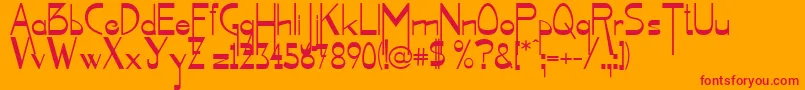 Geisha Font – Red Fonts on Orange Background