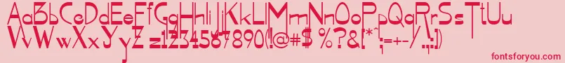 Geisha Font – Red Fonts on Pink Background