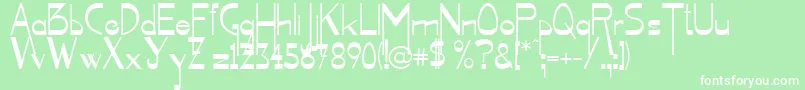 Geisha Font – White Fonts on Green Background