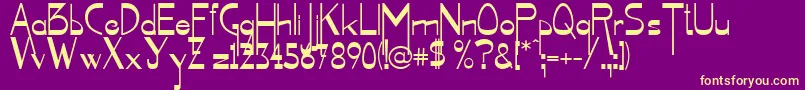 Geisha Font – Yellow Fonts on Purple Background