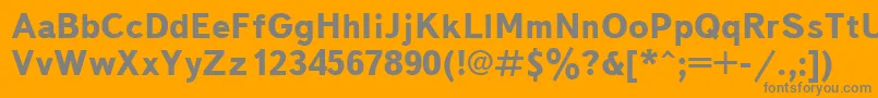 フォントTextbookcttBold – オレンジの背景に灰色の文字