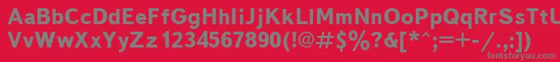 TextbookcttBold Font – Gray Fonts on Red Background