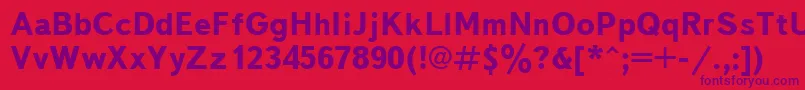 TextbookcttBold Font – Purple Fonts on Red Background