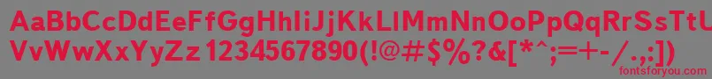 TextbookcttBold Font – Red Fonts on Gray Background