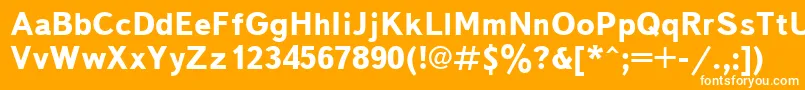 TextbookcttBold Font – White Fonts on Orange Background