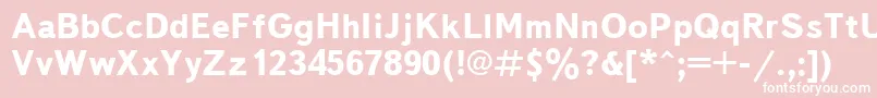 TextbookcttBold Font – White Fonts on Pink Background