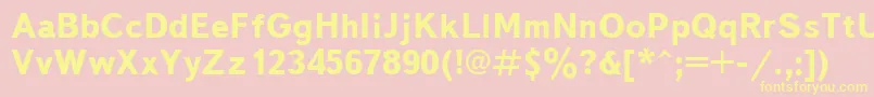 TextbookcttBold Font – Yellow Fonts on Pink Background