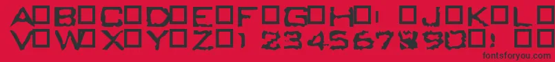 Bumling Font – Black Fonts on Red Background