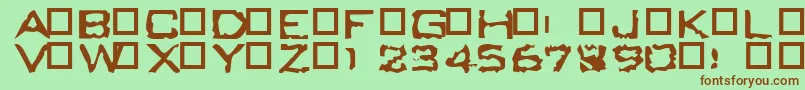 Bumling Font – Brown Fonts on Green Background