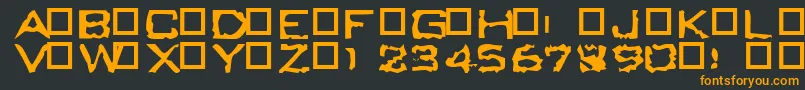 Bumling Font – Orange Fonts on Black Background
