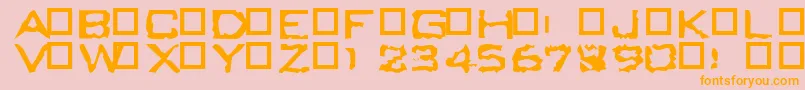 Bumling Font – Orange Fonts on Pink Background