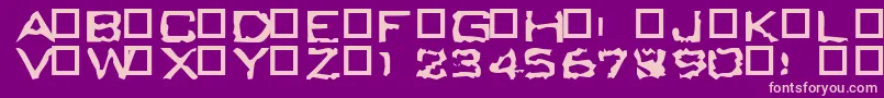 Bumling Font – Pink Fonts on Purple Background