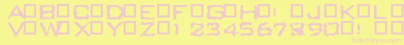 Bumling Font – Pink Fonts on Yellow Background