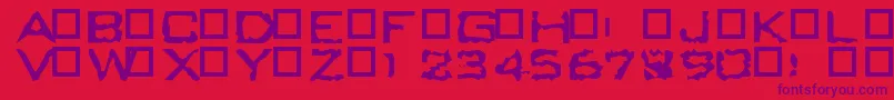 fuente Bumling – Fuentes Moradas Sobre Fondo Rojo