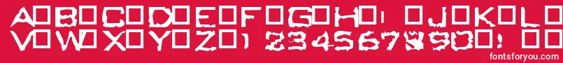 Bumling Font – White Fonts on Red Background