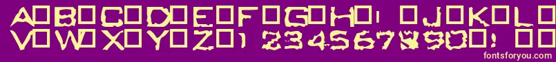 Bumling Font – Yellow Fonts on Purple Background