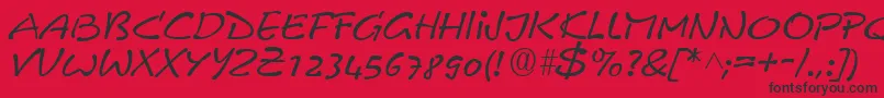 PyxidiumquickRegular Font – Black Fonts on Red Background