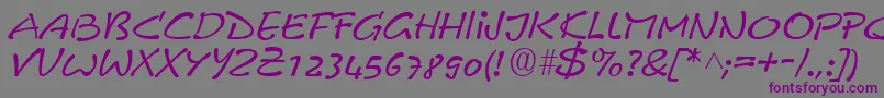 PyxidiumquickRegular Font – Purple Fonts on Gray Background