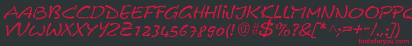 PyxidiumquickRegular Font – Red Fonts on Black Background