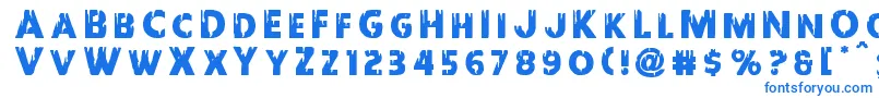 Redundeadtitle-Schriftart – Blaue Schriften